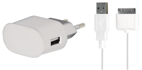 blank BLUEWAY Mini chargeur de voyage 1A pour iPhone 3G Bigben Connected Blueway MINICSIPWBB Chargeur de Voyage pour